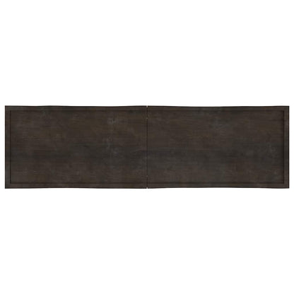 Tischplatte 220x60x(2-4) cm Massivholz Behandelt Baumkante