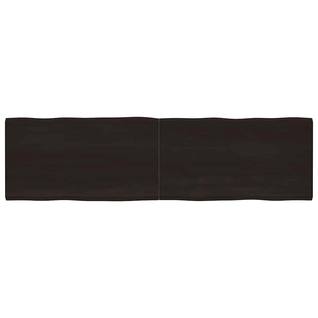 Tischplatte 220x60x(2-6) cm Massivholz Behandelt Baumkante
