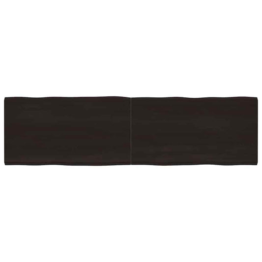 Tischplatte 220x60x(2-6) cm Massivholz Behandelt Baumkante