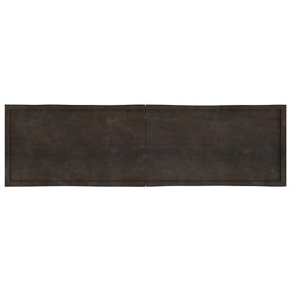 Tischplatte 220x60x(2-6) cm Massivholz Behandelt Baumkante