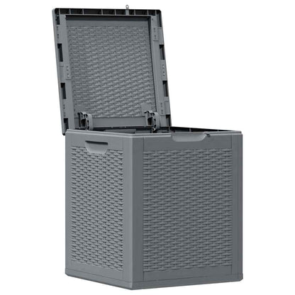 Gartenbox Grau PP Rattan 90 L