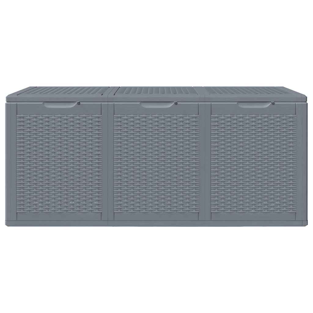 Gartenbox Grau PP Rattan 270 L