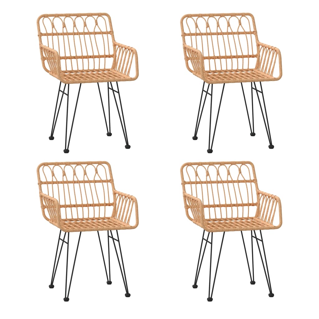 5-tlg. Garten-Essgruppe Poly Rattan