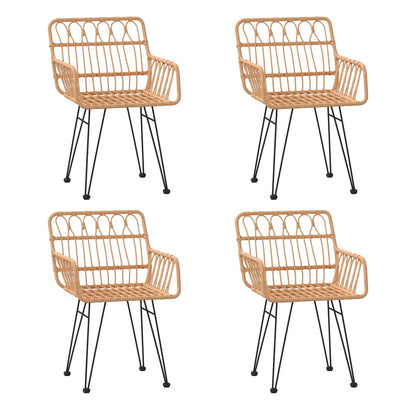 5-tlg. Garten-Essgruppe Poly Rattan