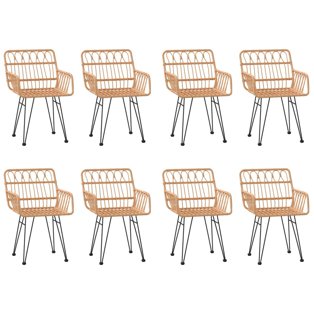 9-tlg. Garten-Essgruppe Poly Rattan