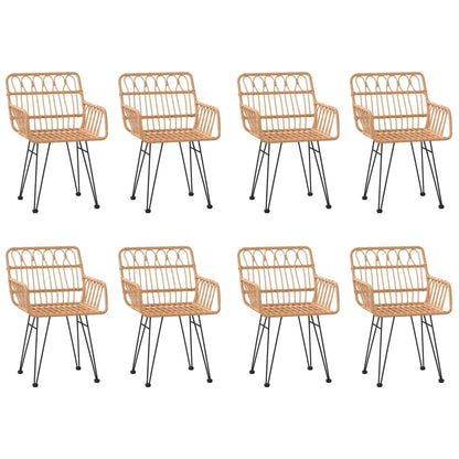 9-tlg. Garten-Essgruppe Poly Rattan