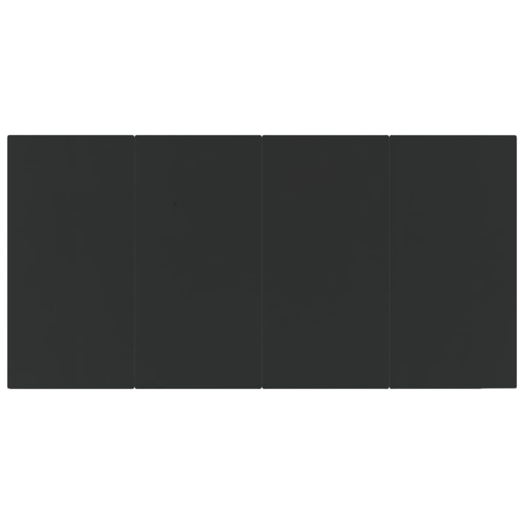 9-tlg. Garten-Essgruppe Schwarz Poly Rattan