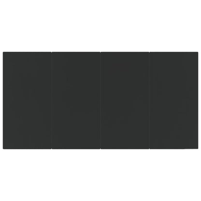 9-tlg. Garten-Essgruppe Schwarz Poly Rattan