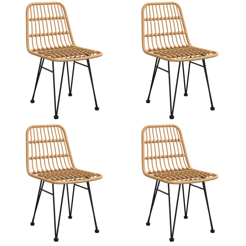 5-tlg. Garten-Essgruppe Poly Rattan