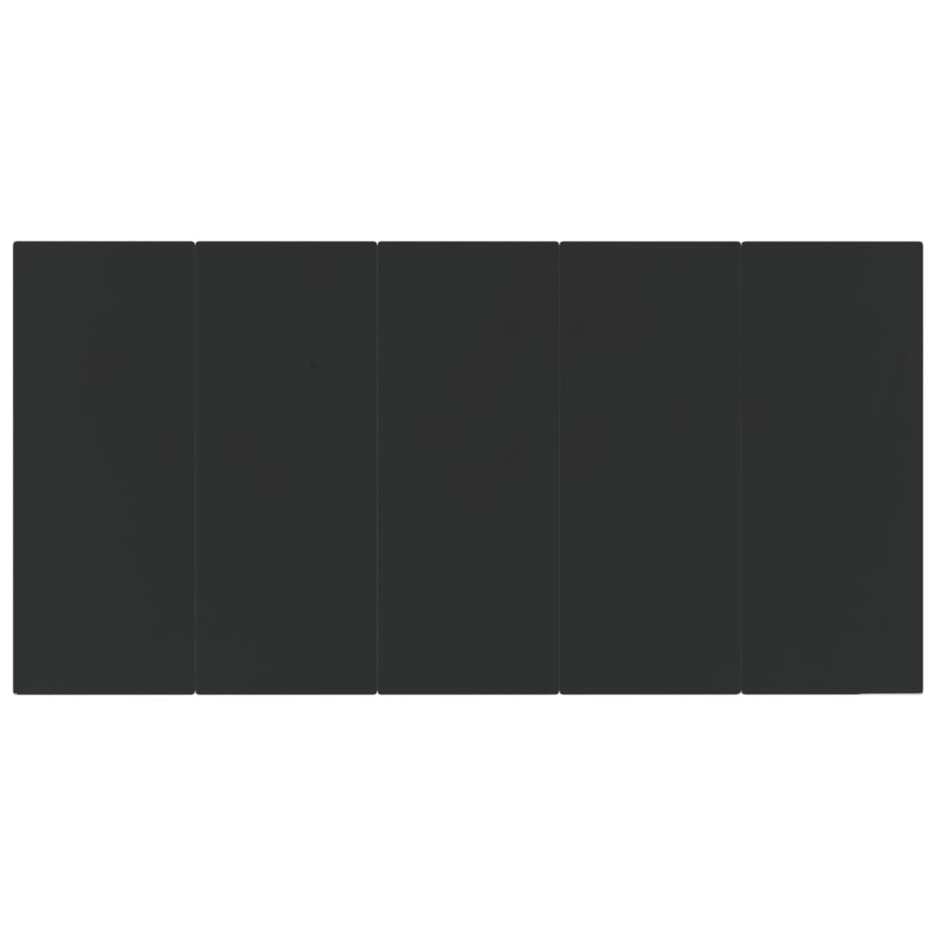 9-tlg. Garten-Essgruppe Schwarz Poly Rattan