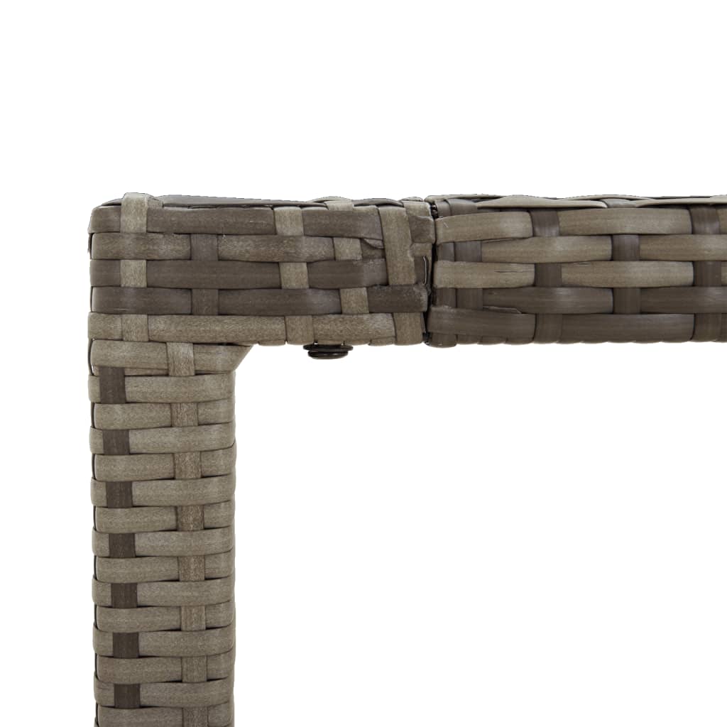 5-delt sæt Have spisestuesæt med puder Grå polyrattan