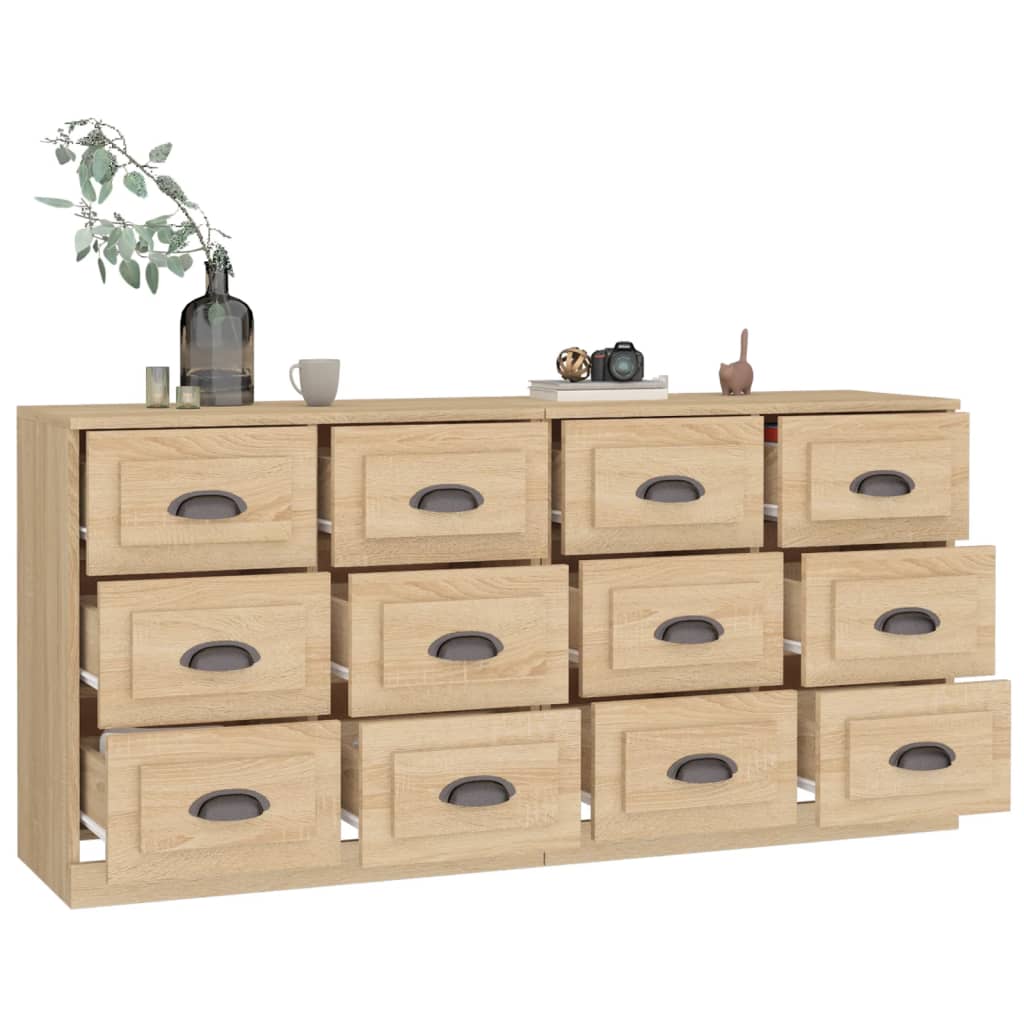 Sideboards 2 Stk. Sonoma-Eiche Holzwerkstoff
