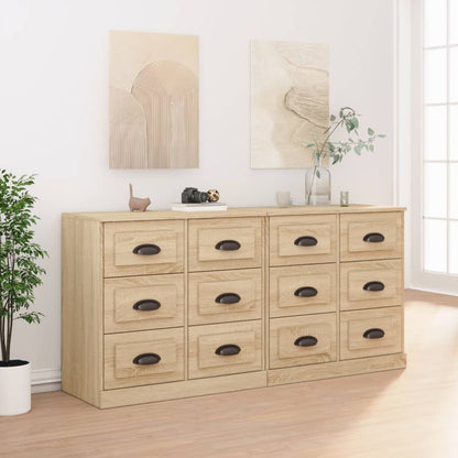 Sideboards 2 Stk. Sonoma-Eiche Holzwerkstoff