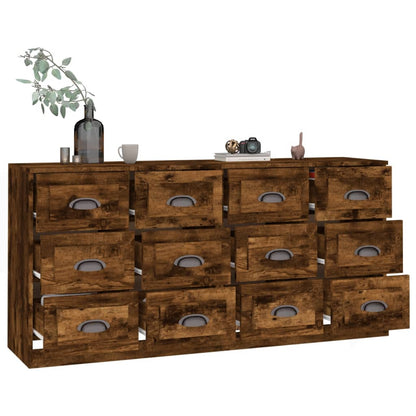 Sideboards 2 Stk. Räuchereiche Holzwerkstoff