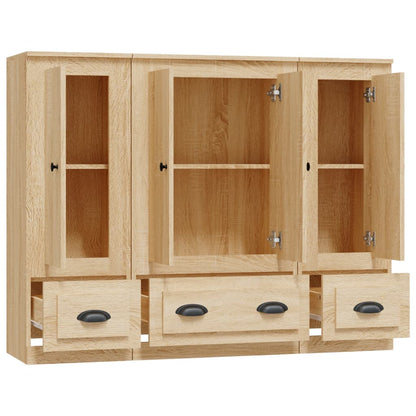 Highboards 3 Stk. Sonoma-Eiche Holzwerkstoff