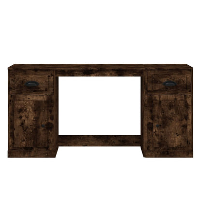 Schreibtisch mit Stauraum Räuchereiche Holzwerkstoff