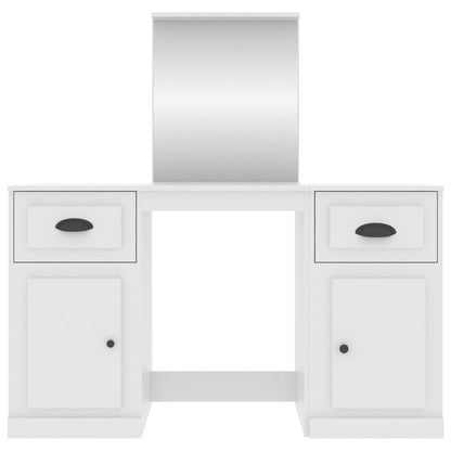 Schminktisch mit Spiegel Weiß 130x50x132,5 cm