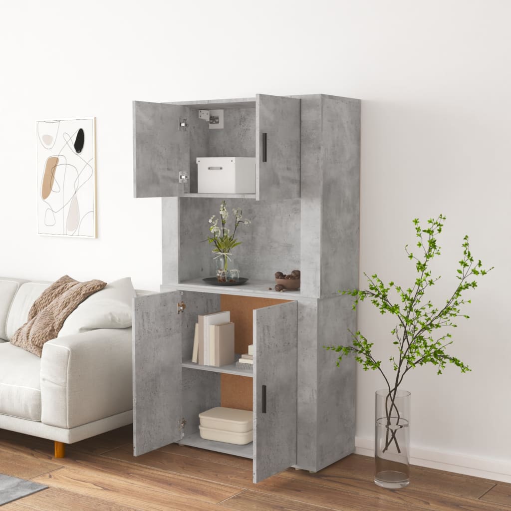 Highboard Betongrau Holzwerkstoff