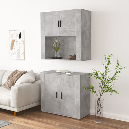 Highboard Betongrau Holzwerkstoff