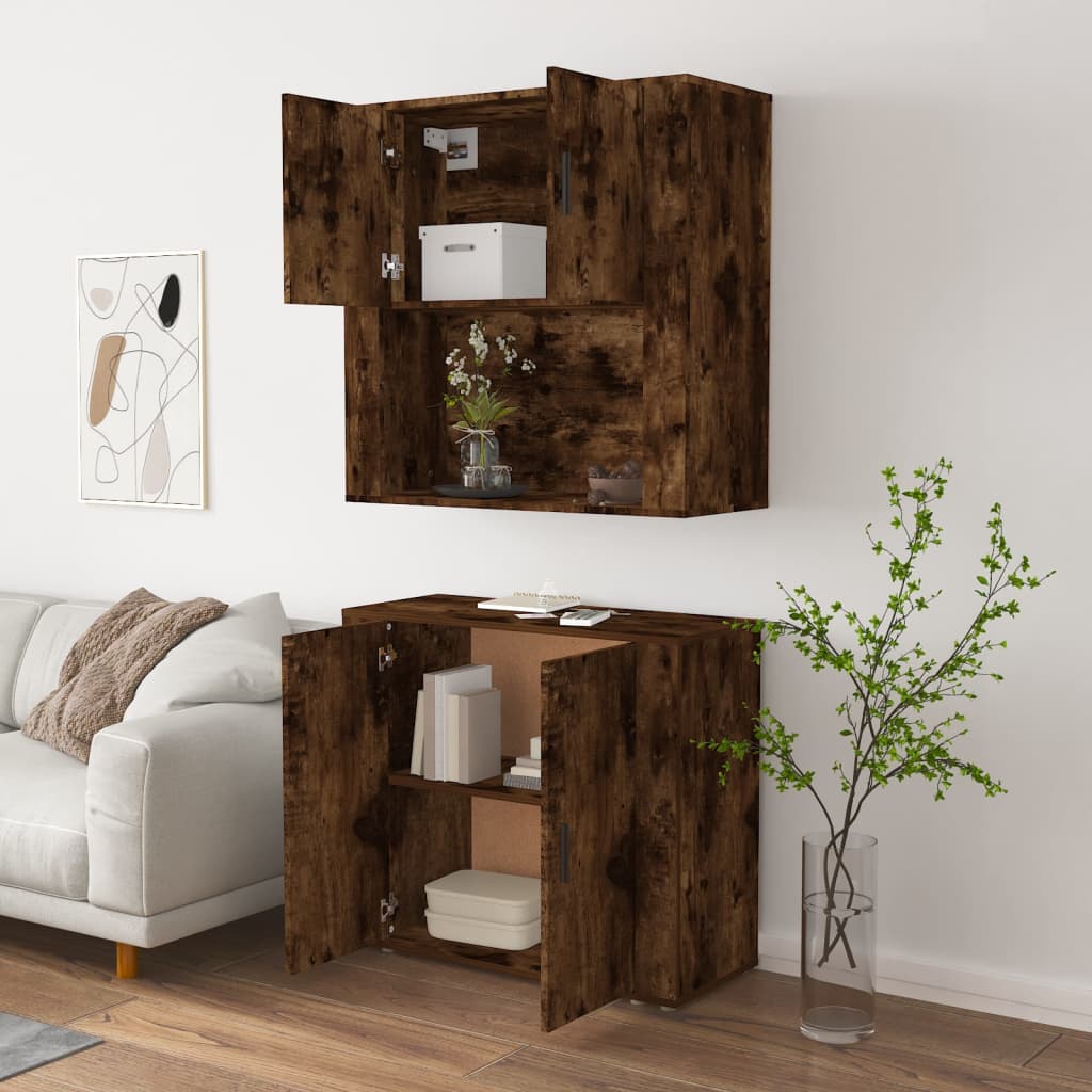 Highboard Räuchereiche Holzwerkstoff