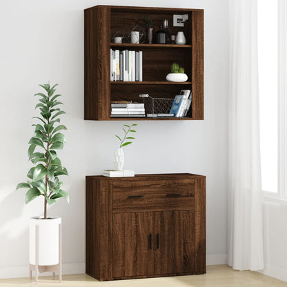 Highboard Braun Eichen-Optik Holzwerkstoff