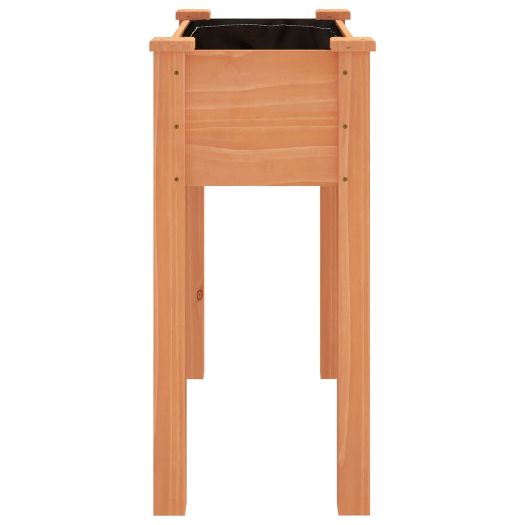 Pflanzkübel mit Einsatz Braun 71x37x76 cm Massivholz Tanne