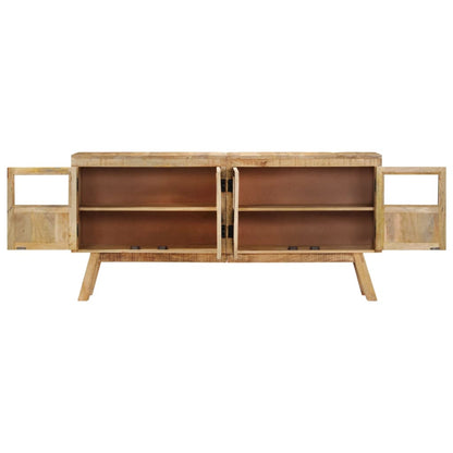 Sideboard Braun und Schwarz 160x30x76 cm Massivholz Mango