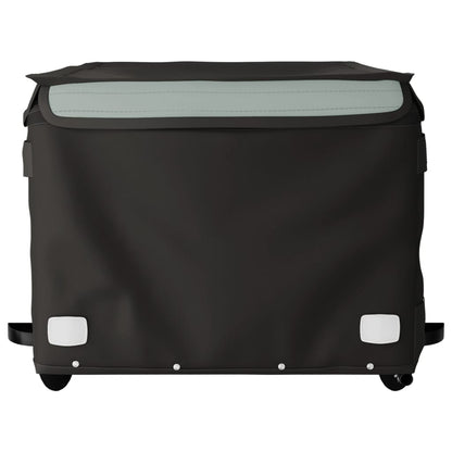 Fahrradanhänger Schwarz und Grau 45 kg Eisen