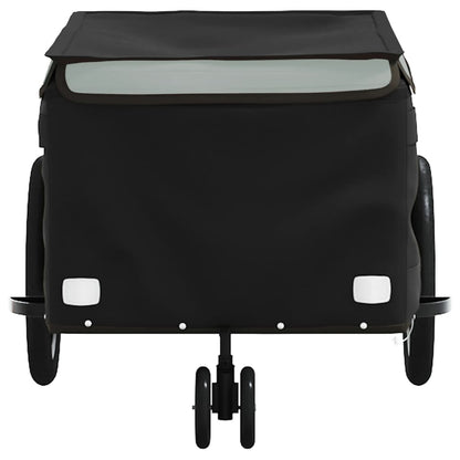 Fahrradanhänger Schwarz und Grau 30 kg Eisen