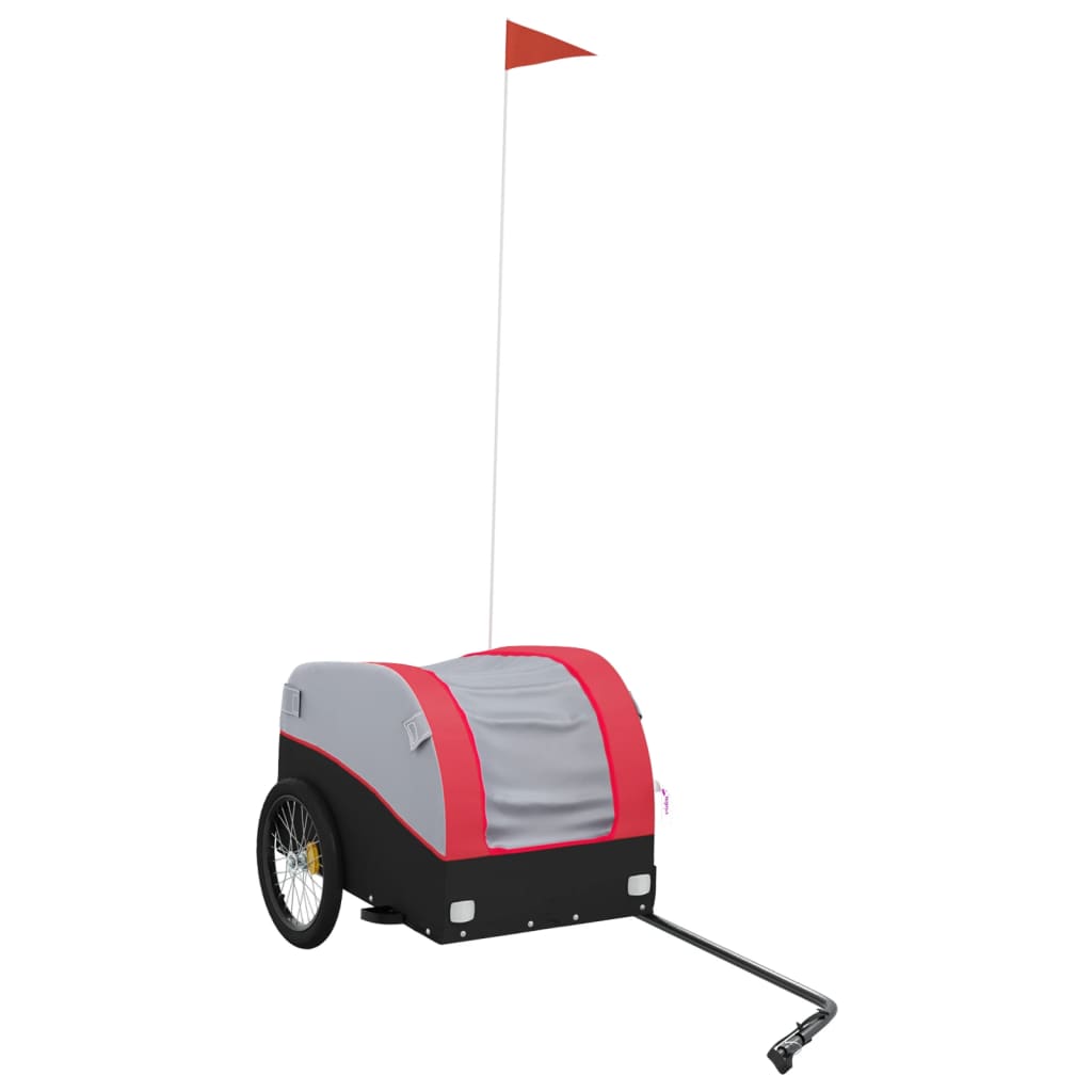 Cykeltrailer Sort og Rød 30 kg Jern