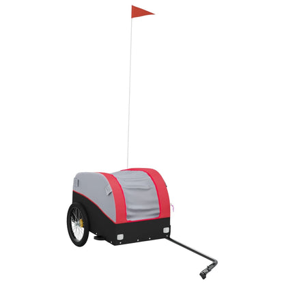 Cykeltrailer Sort og Rød 30 kg Jern