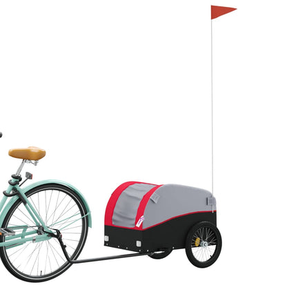 Cykeltrailer Sort og Rød 30 kg Jern