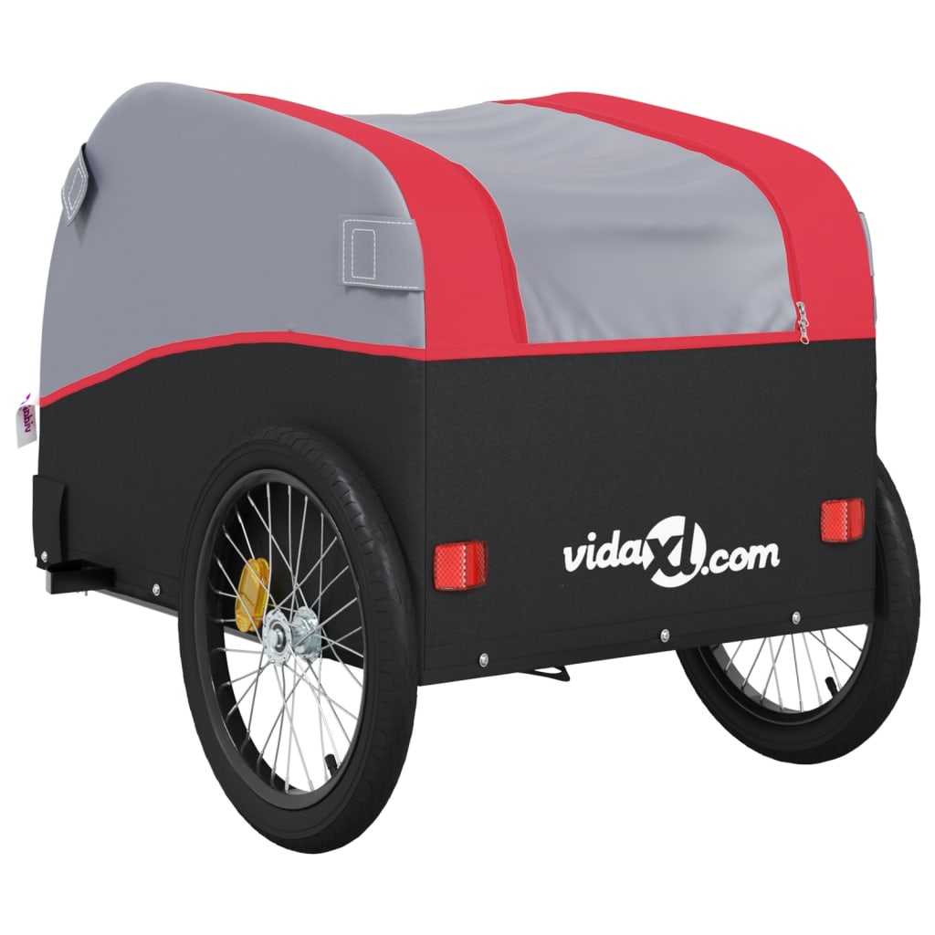 Cykeltrailer Sort og Rød 30 kg Jern