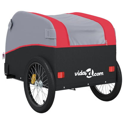 Cykeltrailer Sort og Rød 30 kg Jern