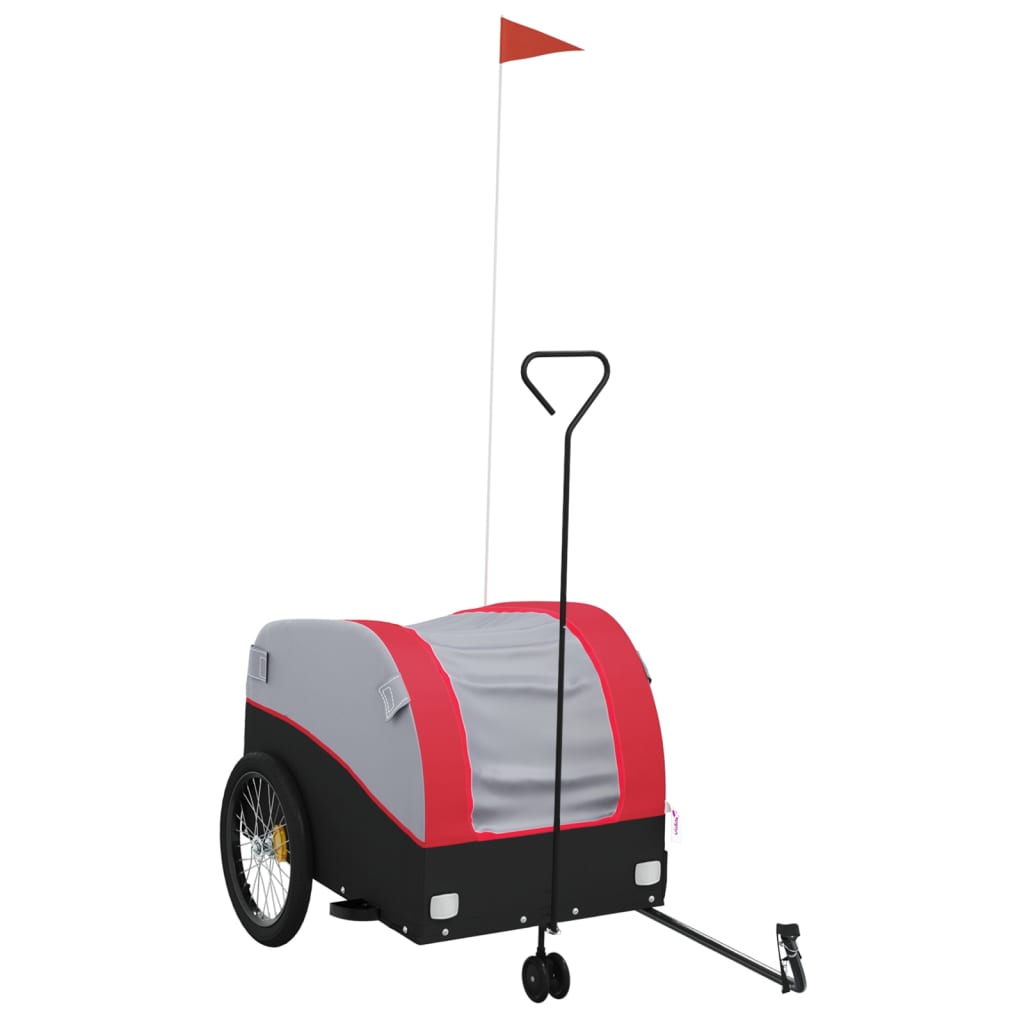 Cykeltrailer Sort og Rød 45 kg Jern