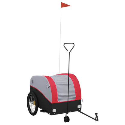 Cykeltrailer Sort og Rød 45 kg Jern