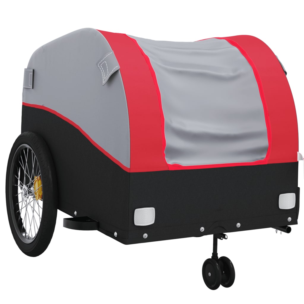 Cykeltrailer Sort og Rød 45 kg Jern