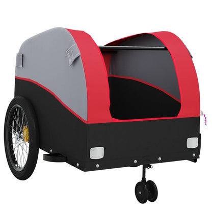 Cykeltrailer Sort og Rød 45 kg Jern