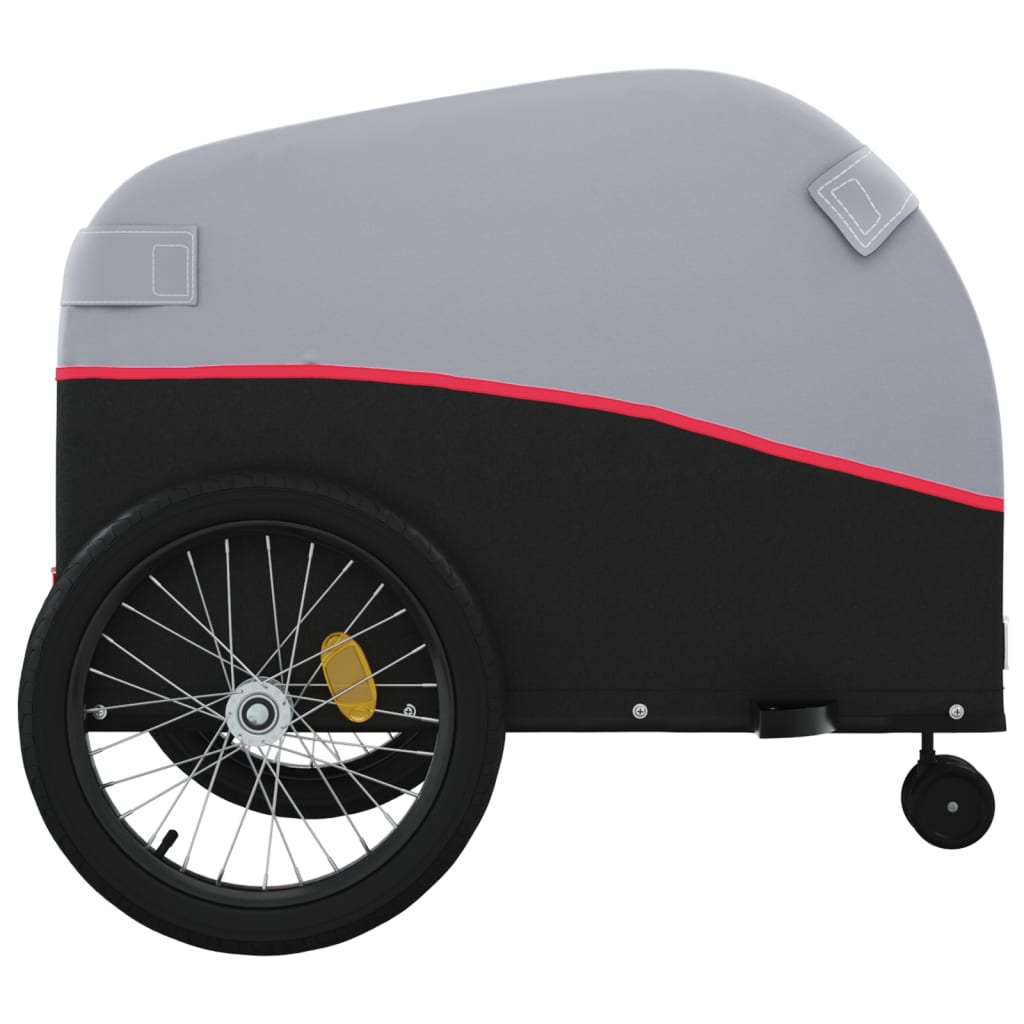 Cykeltrailer Sort og Rød 45 kg Jern