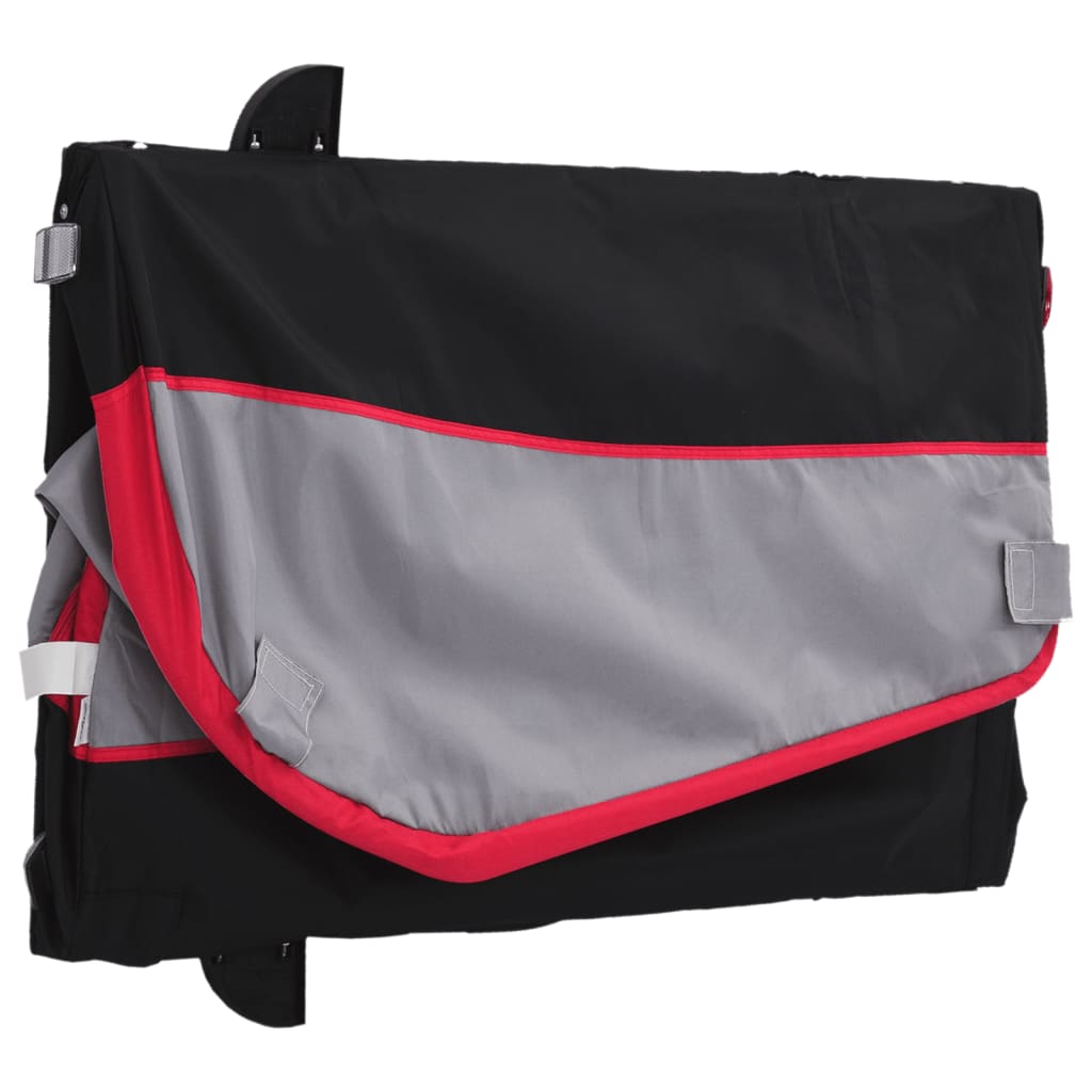 Cykeltrailer Sort og Rød 45 kg Jern