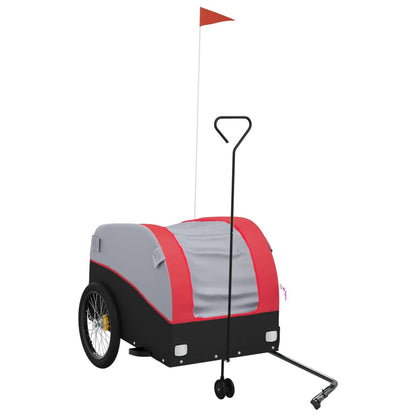 Cykeltrailer Sort og Rød 45 kg Jern