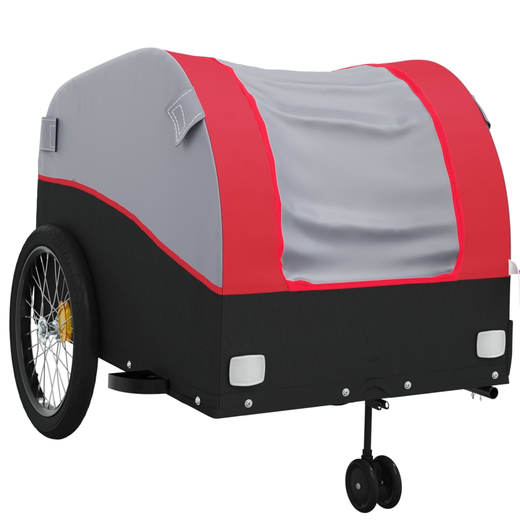 Cykeltrailer Sort og Rød 45 kg Jern