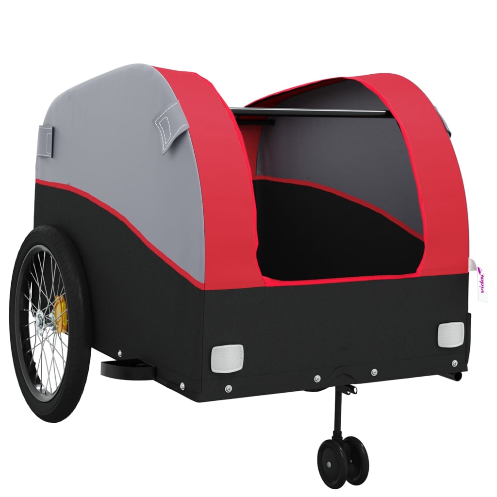 Cykeltrailer Sort og Rød 45 kg Jern