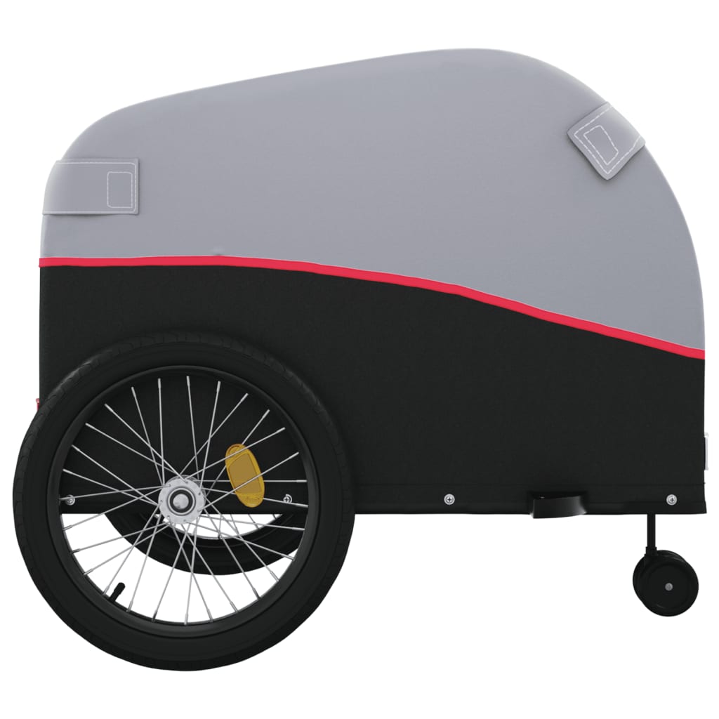 Cykeltrailer Sort og Rød 45 kg Jern