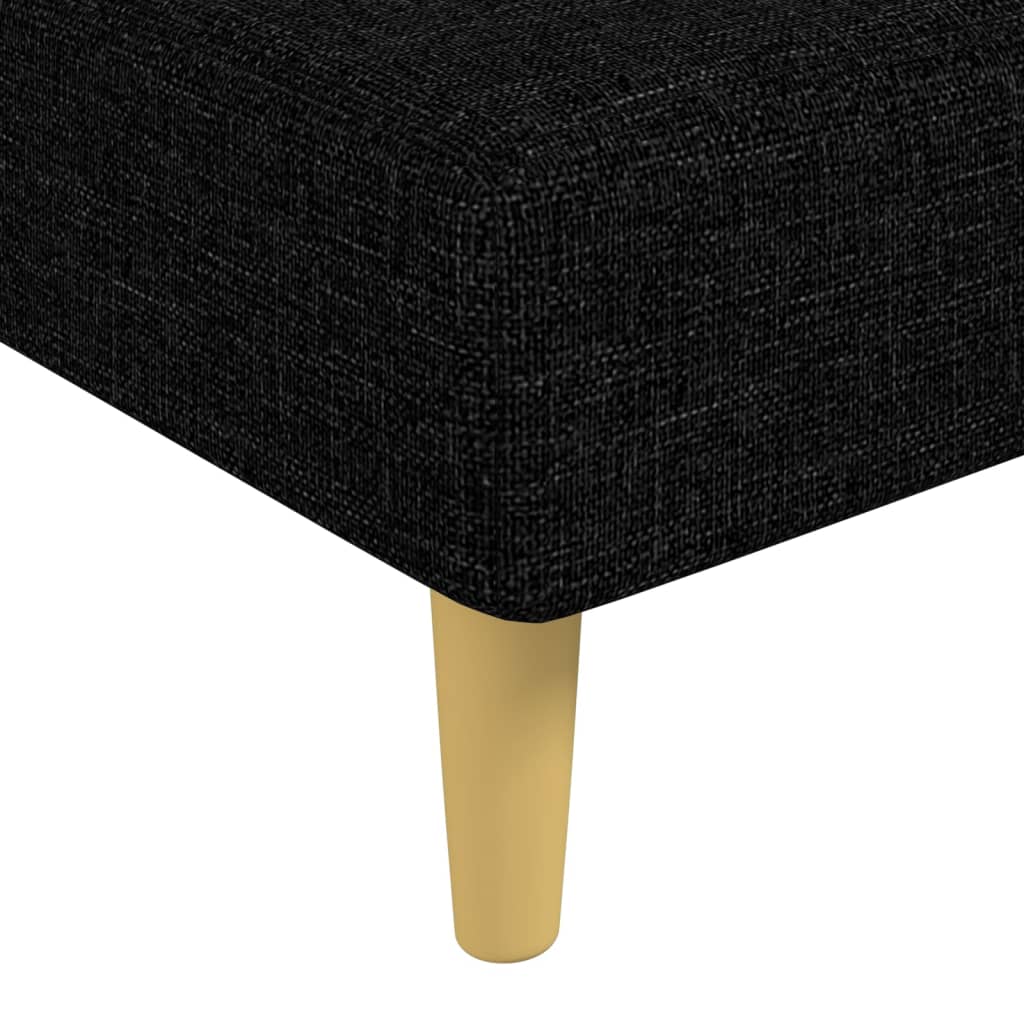 Schlafsofa in L-Form Schwarz 279x140x70 cm Stoff