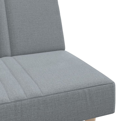 Schlafsofa in L-Form Hellgrau 255x140x70 cm Stoff