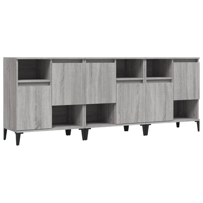 Sideboards 3 Stk. Grau Sonoma 60x35x70 cm Holzwerkstoff