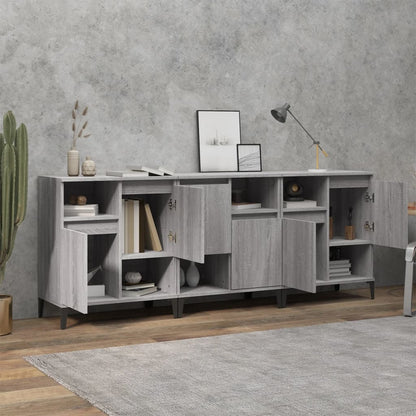 Sideboards 3 Stk. Grau Sonoma 60x35x70 cm Holzwerkstoff