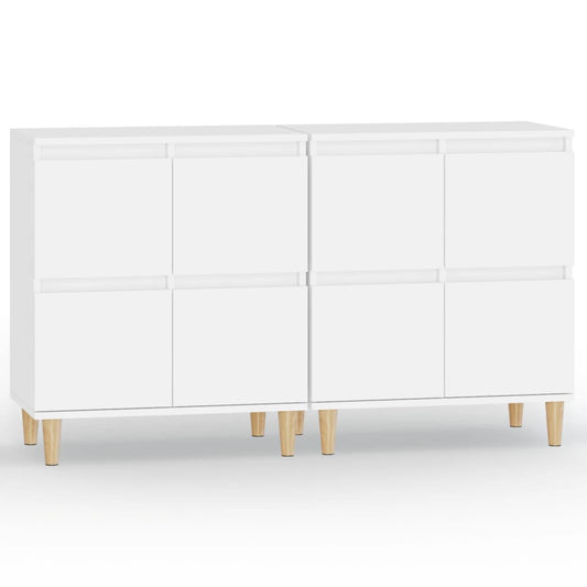 Sideboards 2 Stk. Weiß 60x35x70 cm Holzwerkstoff
