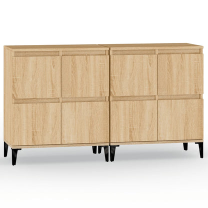 Sideboards 2 Stk. Sonoma-Eiche 60x35x70 cm Holzwerkstoff